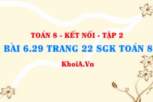 Bài 6.29 trang 22 Toán 8 Kết nối tri thức Tập 2